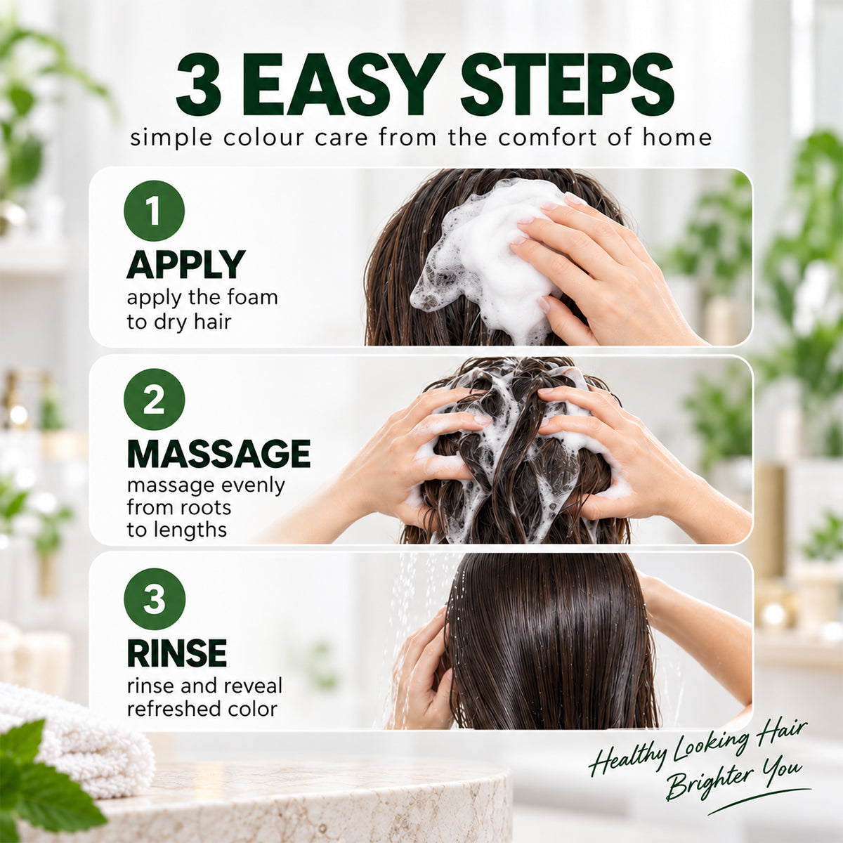 🌿💇♀️ Long-Lasting Plant-Based Foam Hair Dye – gentle on sensitive scalps✅