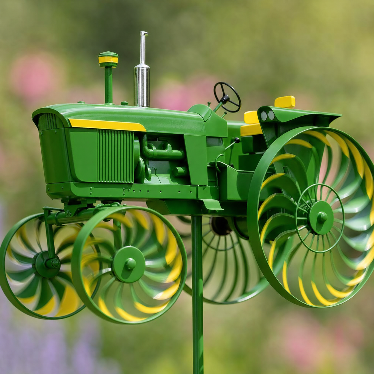 🚜 Handmade Tractor Wind Spinner