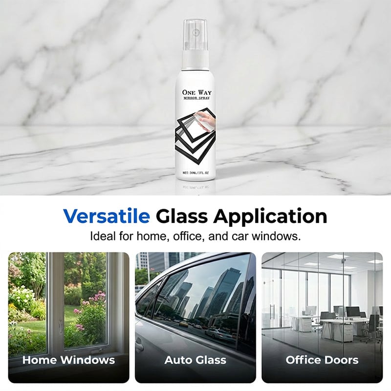 Reflective Window Spray | One-Way Mirror Privacy Shield for Home & Car