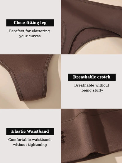High Waist Seamless T‑Back Thongs for Women