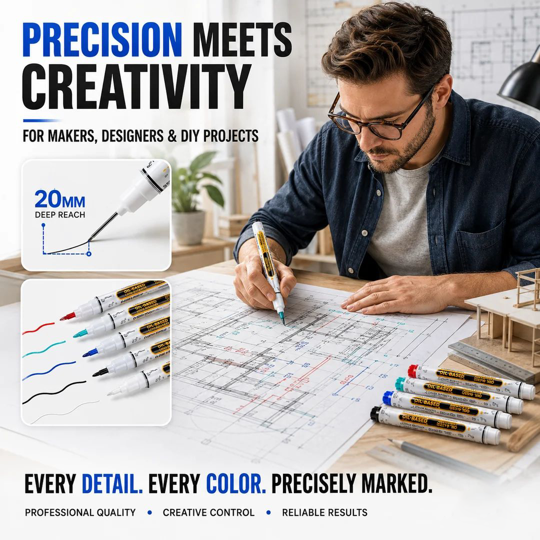 Precision Tip Quick-Dry Oil-Based Marker Pen