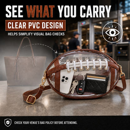 🏈Football Shaped Clear Crossbody Bag