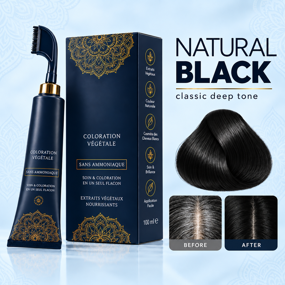 ⏳Time-Limited Special⏰Herbal Hair Dye Comb for Home Use