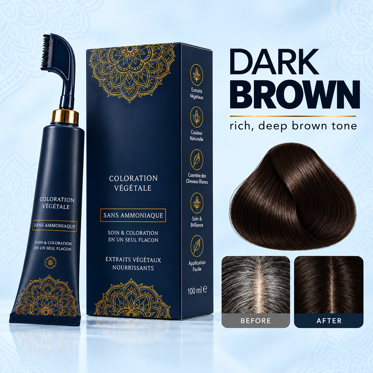 ⏳Time-Limited Special⏰Herbal Hair Dye Comb for Home Use