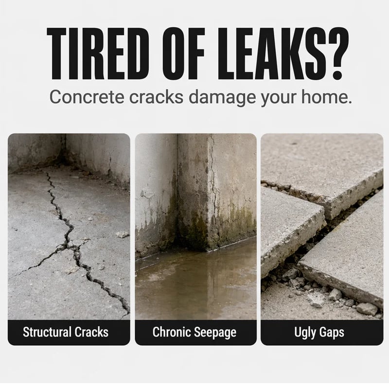 🏠Waterproof concrete Crack Filler for Indoor & Outdoor Use