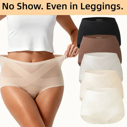 High-Waist Seamless Boxer Briefs 5-Pack – Smooth, Stretchy, Stay-Put Everyday Underwear