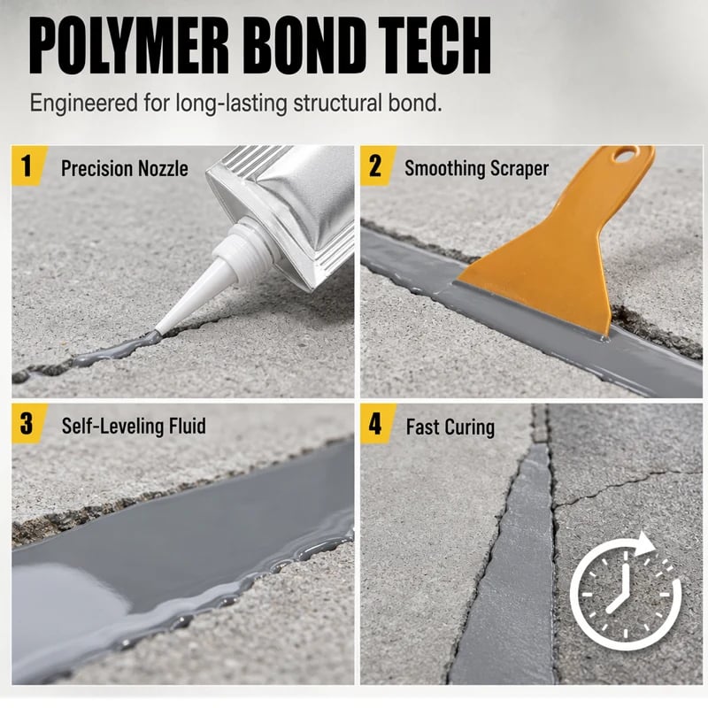 🏠Waterproof concrete Crack Filler for Indoor & Outdoor Use