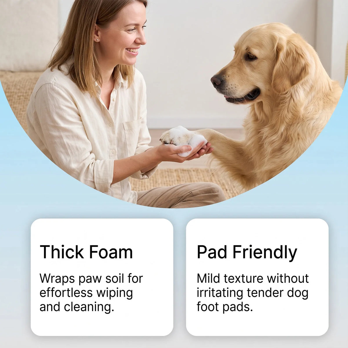 Pet Dog Paw Foam Cleaner 🐾 Rinse‐Free Foam With Built‐in Brush Head