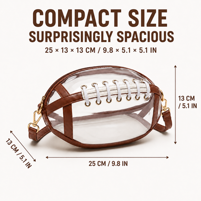 🏈Football Shaped Clear Crossbody Bag