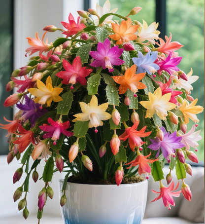 🦀Mix Colors Schlumbergera Seeds – Easy-Care Blooms in Every Shade, Even in Winter ❄️🌈