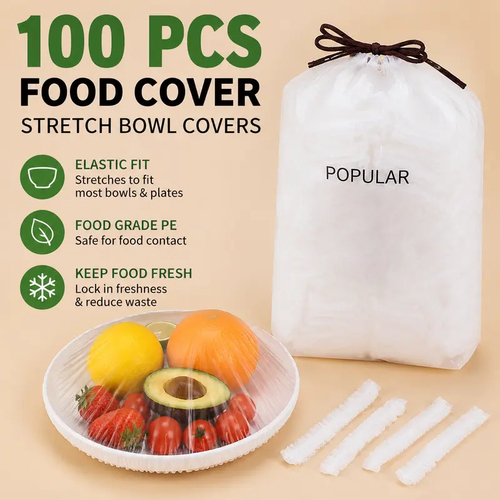 🔥100PCS Disposable Stretch Food Covers for Bowls & Plates