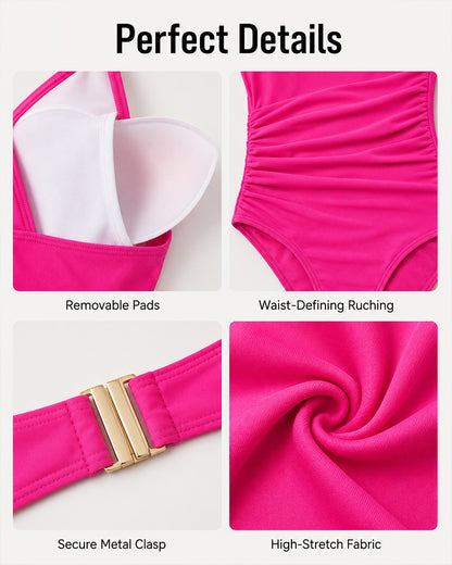 High-Waisted Tummy Control Mesh Bikini Set