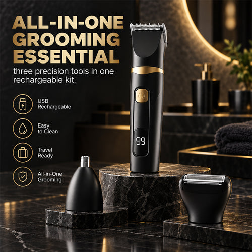 ✂️ 3-in-1 Electric Grooming Kit | USB Rechargeable