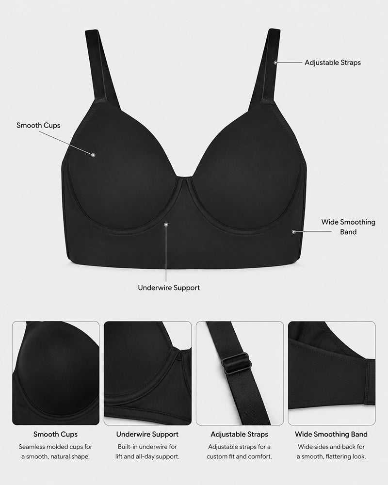 Seamless Lift Minimizer Bra