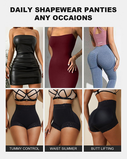 High Waist Shapewear Panty with Anti-Slip Silicone Band