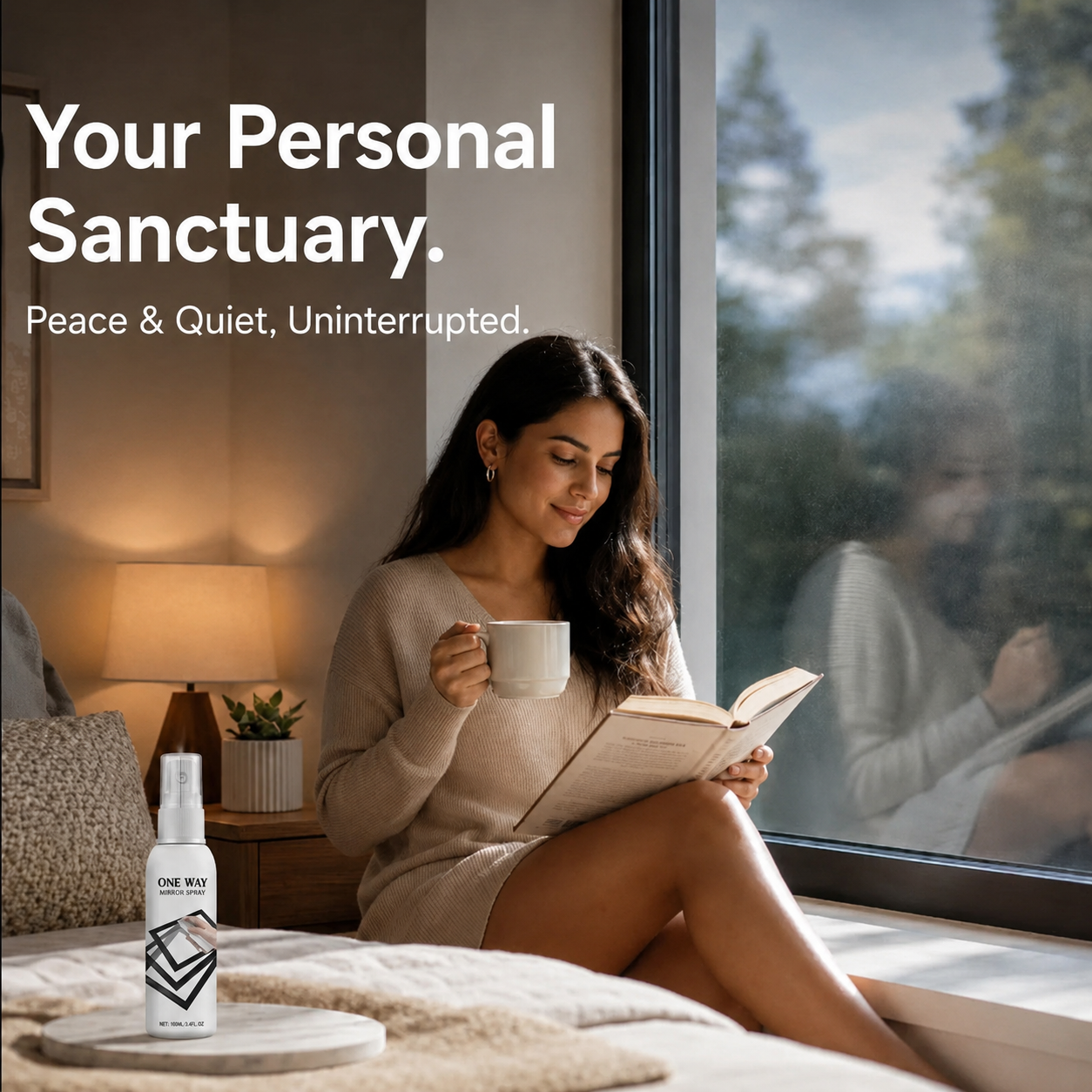 Reflective Window Spray | One-Way Mirror Privacy Shield for Home & Car