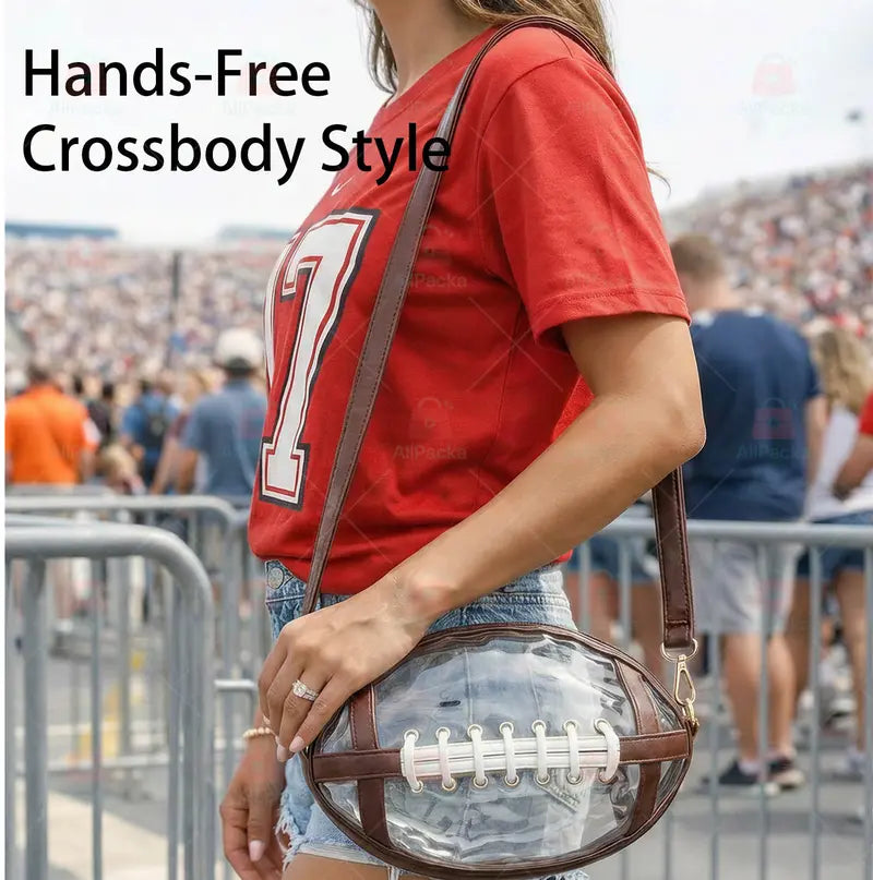 🏈Football Shaped Clear Crossbody Bag