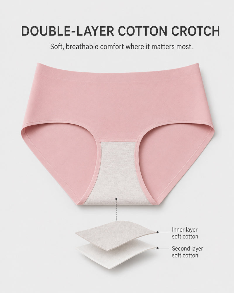 High Waist Seamleass Briefs Panties