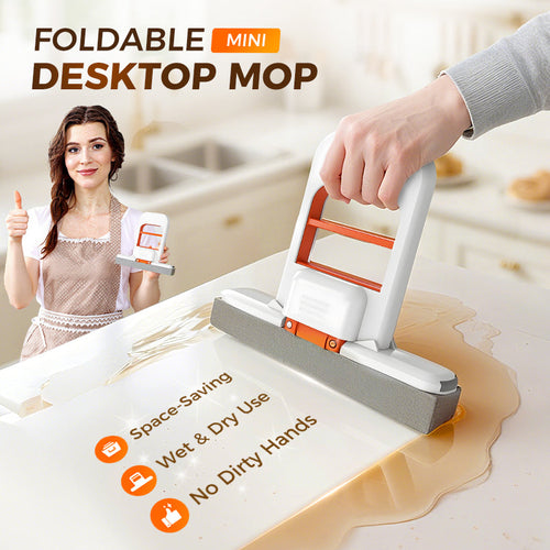 🧹 Mini Self-Wringing Mop – Compact & Portable Cleaning Tool