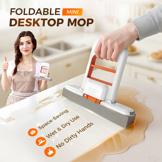 🧹 Mini Self-Wringing Mop – Compact & Portable Cleaning Tool