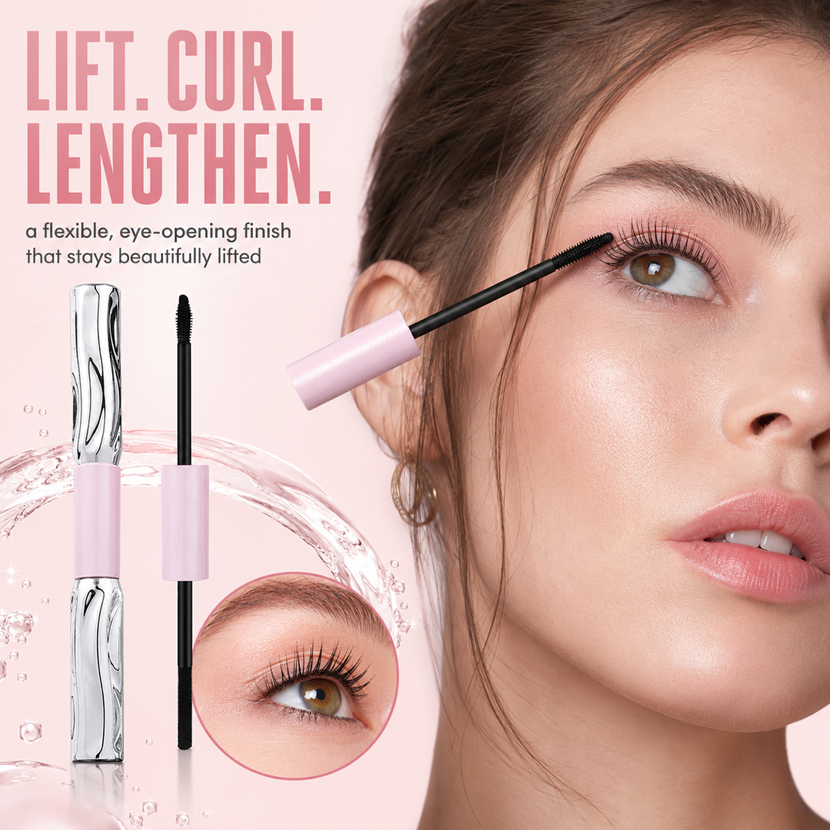2-in-1 Long-Lasting Volumizing and Curling Mascara