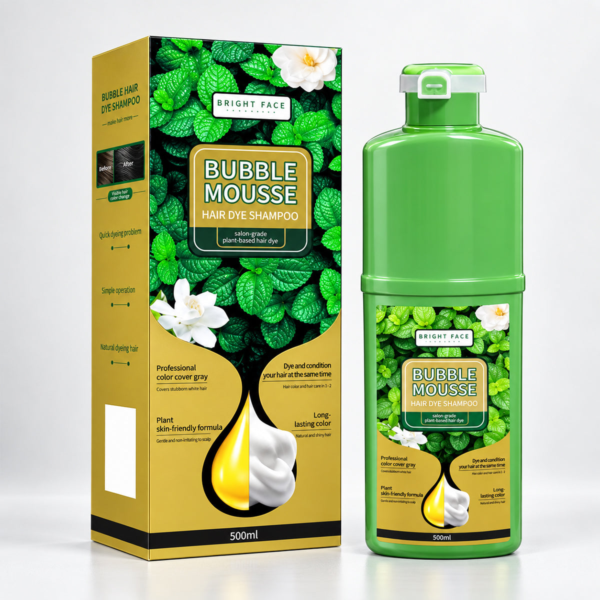 🌿💇‍♀️ Long-Lasting Plant-Based Foam Hair Dye – gentle on sensitive scalps✅