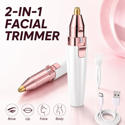 2 in 1 facial & eyebrow hair trimmer