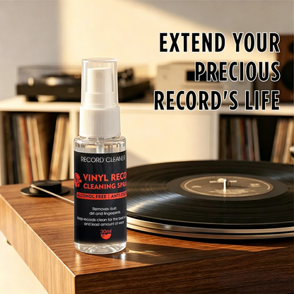 🎵💥Anti-Static Vinyl Record Cleaning Spray – Dust Removal, Alcohol-Free, Easy Mist ✨