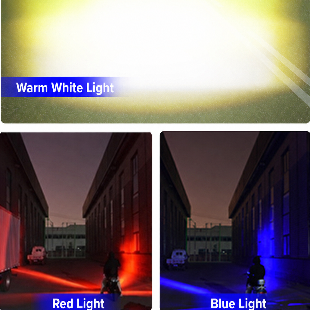 🎉🏍️ Universal Motorcycle LED Spotlights – Dual Beam & All-Weather Waterproof💡