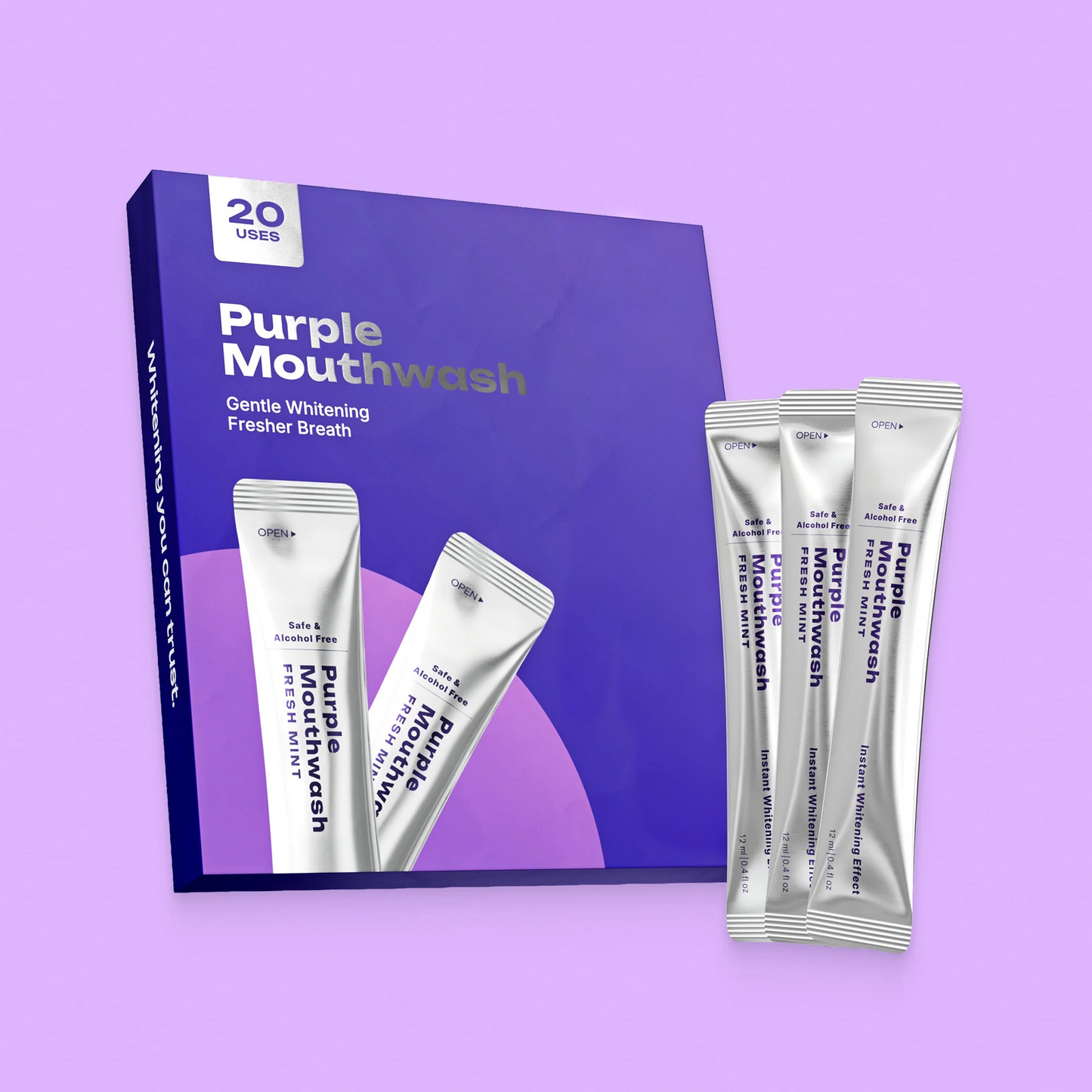 Purple Mouthwash - Peroxide-Free - Alcohol Free - Vegan Mint