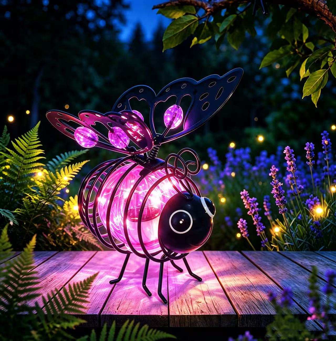 🌙🍃Hanging Solar Bee Light – Warm Amber Garden Decor for Patio, Camping & Outdoor Parties🌞🌜