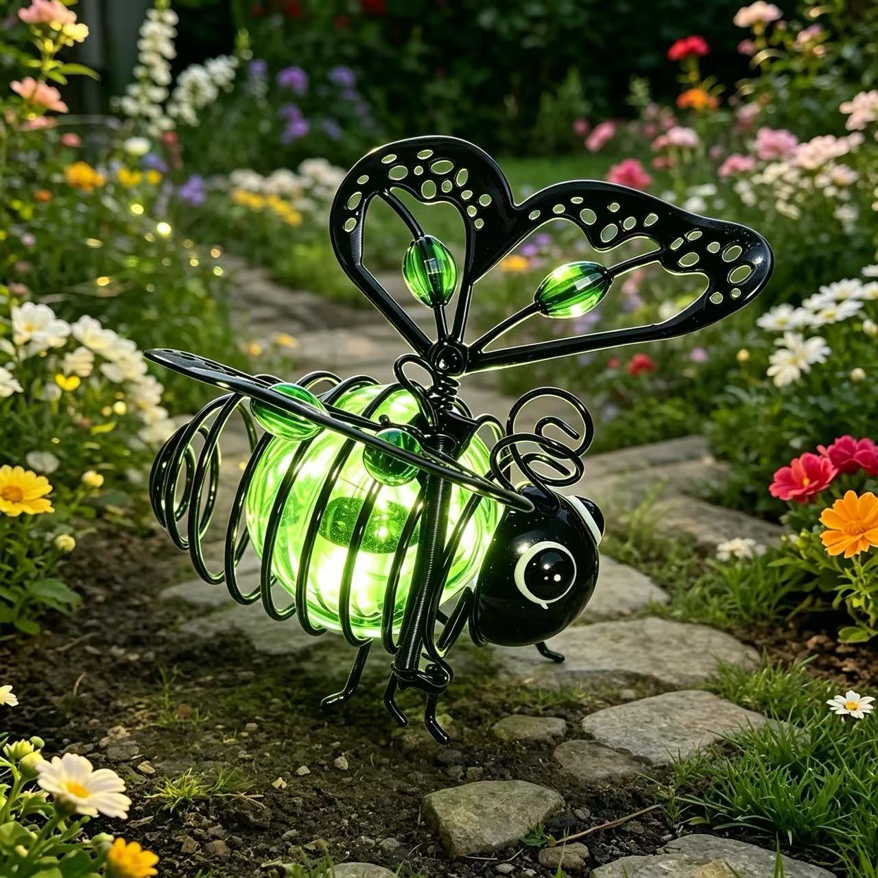 🌙🍃Hanging Solar Bee Light – Warm Amber Garden Decor for Patio, Camping & Outdoor Parties🌞🌜