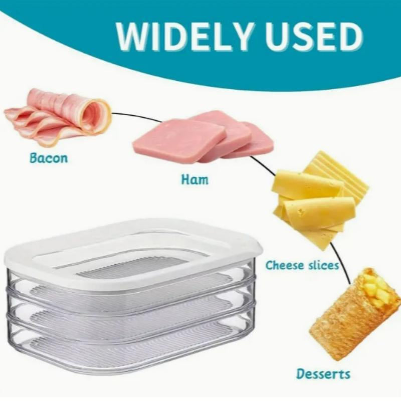 3-Layer Food Storage Containers with Lids – Reusable & Space-Saving Fridge Organizer