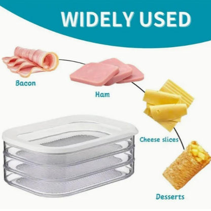 3-Layer Food Storage Containers with Lids – Reusable & Space-Saving Fridge Organizer