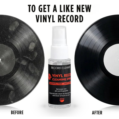 🎵💥Anti-Static Vinyl Record Cleaning Spray – Dust Removal, Alcohol-Free, Easy Mist ✨