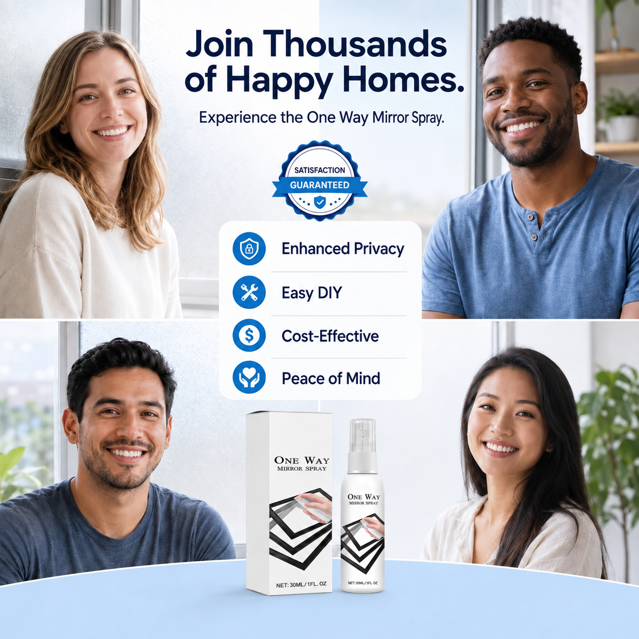 Reflective Window Spray | One-Way Mirror Privacy Shield for Home & Car