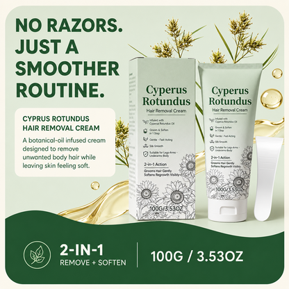 Cyperus Rotundus Hair Removal & Moisturizing Cream for Arms, Legs, Underarms