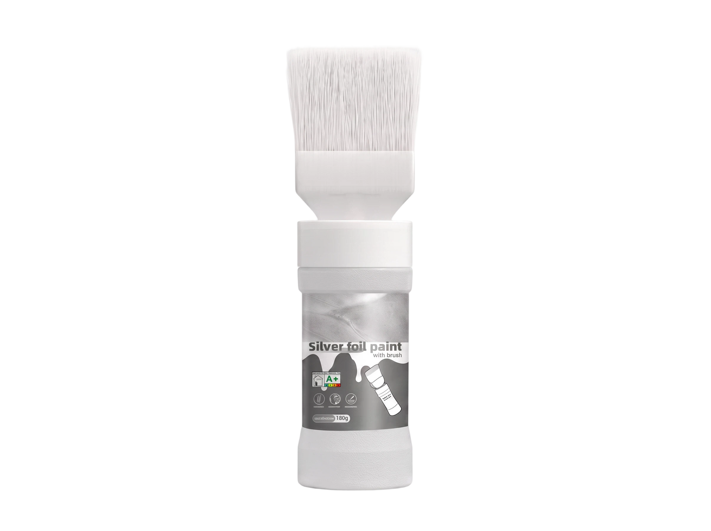 ✨New Arrival✨🖌️🏠Water-Based Metallic Silver Paint with Built-in Brush💥👍