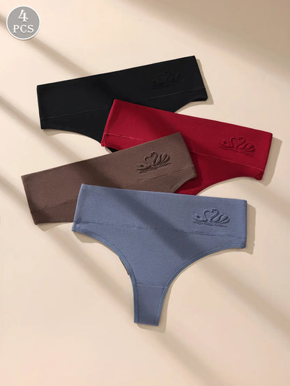 High Waist Seamless T‑Back Thongs for Women