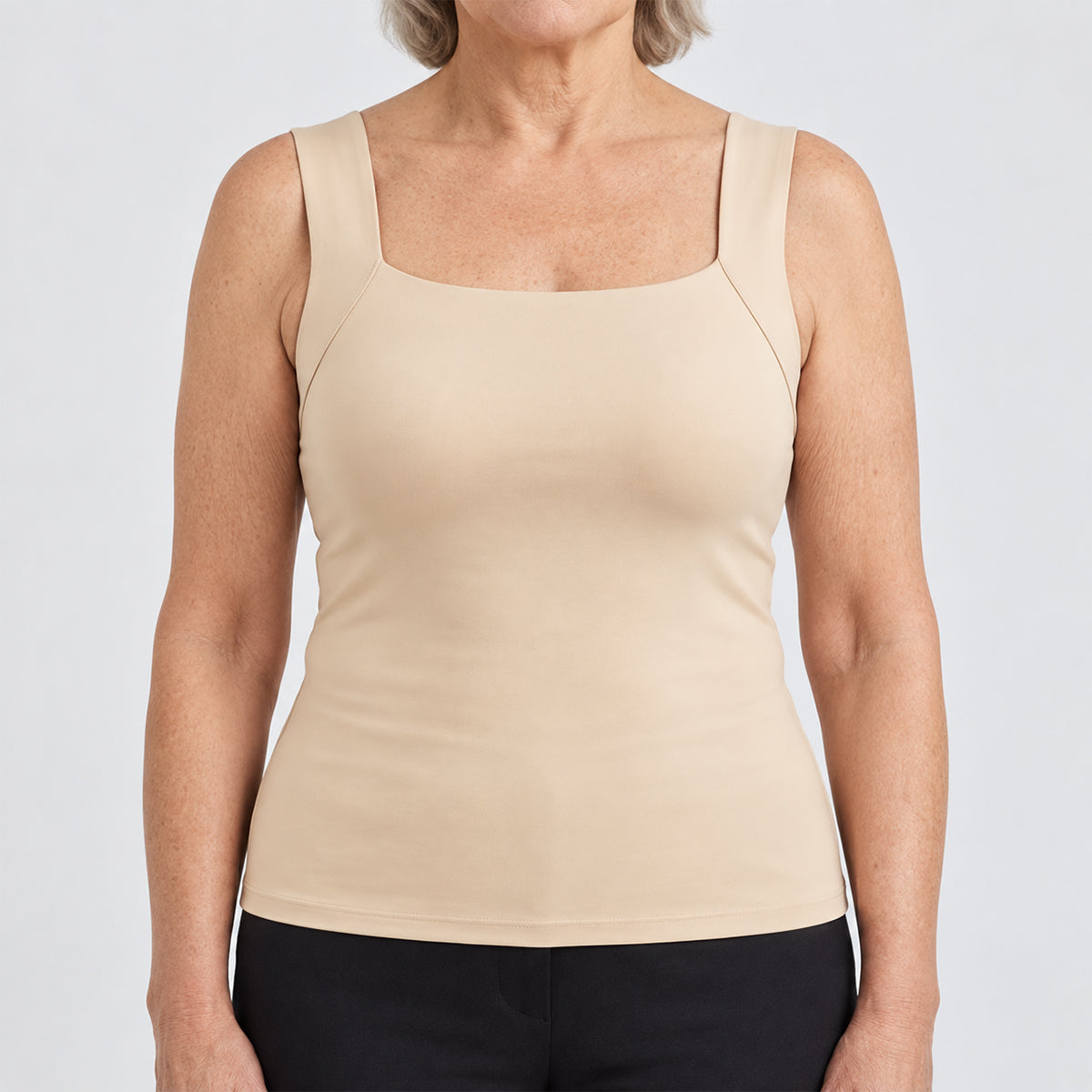 U-Neck Built-In Bra Shaping Tank Top