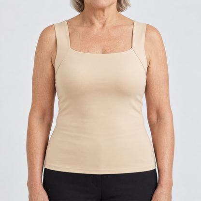 U-Neck Built-In Bra Shaping Tank Top