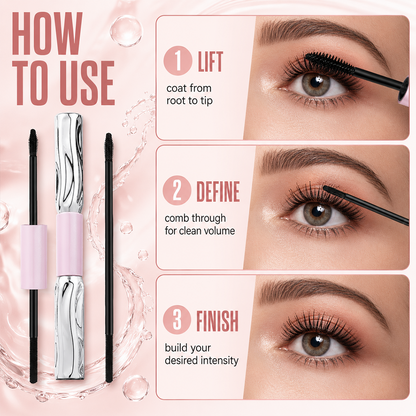 2-in-1 Long-Lasting Volumizing and Curling Mascara