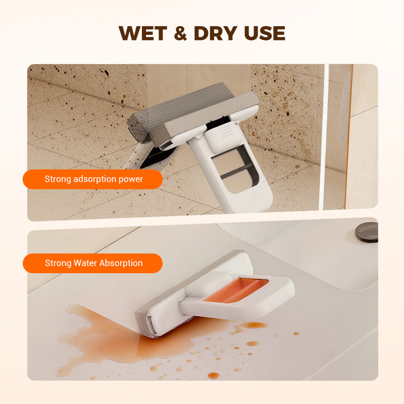 🧹 Mini Self-Wringing Mop – Compact & Portable Cleaning Tool