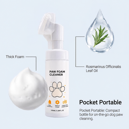 Pet Dog Paw Foam Cleaner 🐾 Rinse‐Free Foam With Built‐in Brush Head