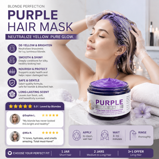 👱‍♀️ Moisturizing Purple Hair Mask with Long‑Lasting Scent ✨