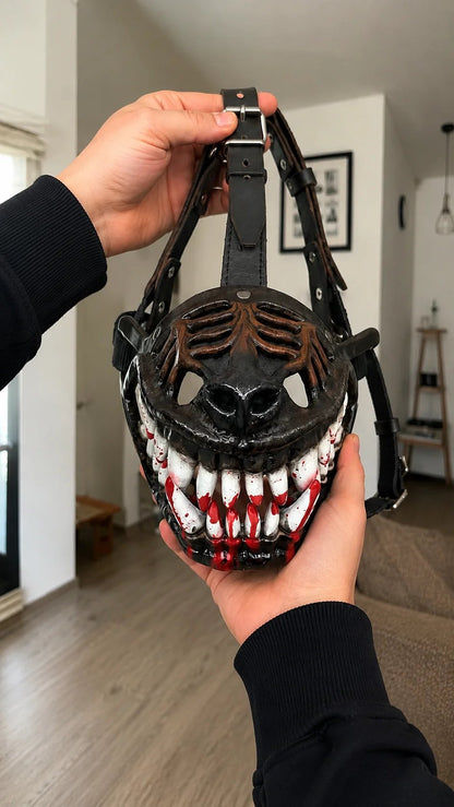 🐶Halloween Scary Dog Muzzle Costume with Bloody Fangs 🎃