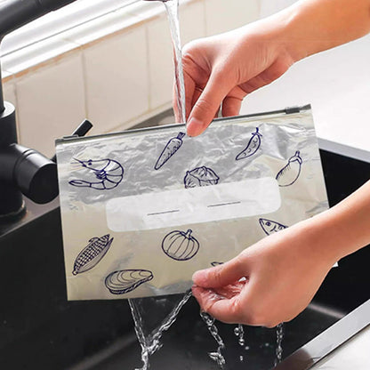 🔥Global bestseller🍗Reusable Aluminum Foil Sealable Storage Bags🥦