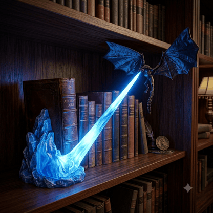 🐉 Fire-Breathing Dragon Bookshelf Decor Lamp
