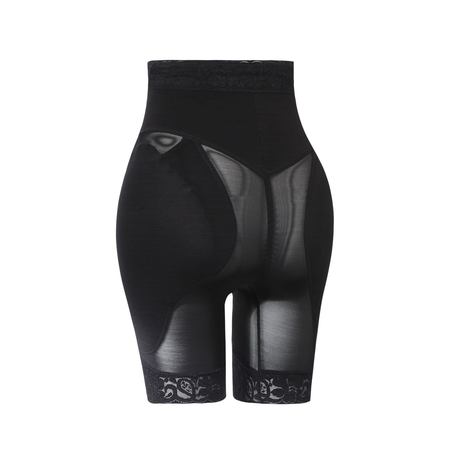 Women High Waist Tummy Control Shapewear Shorts – Butt Lifter Body Shaper with Zipper Closure, 3D Sponge Pads, Lace Trim Seamless Slimming Underwear for Daily Wear