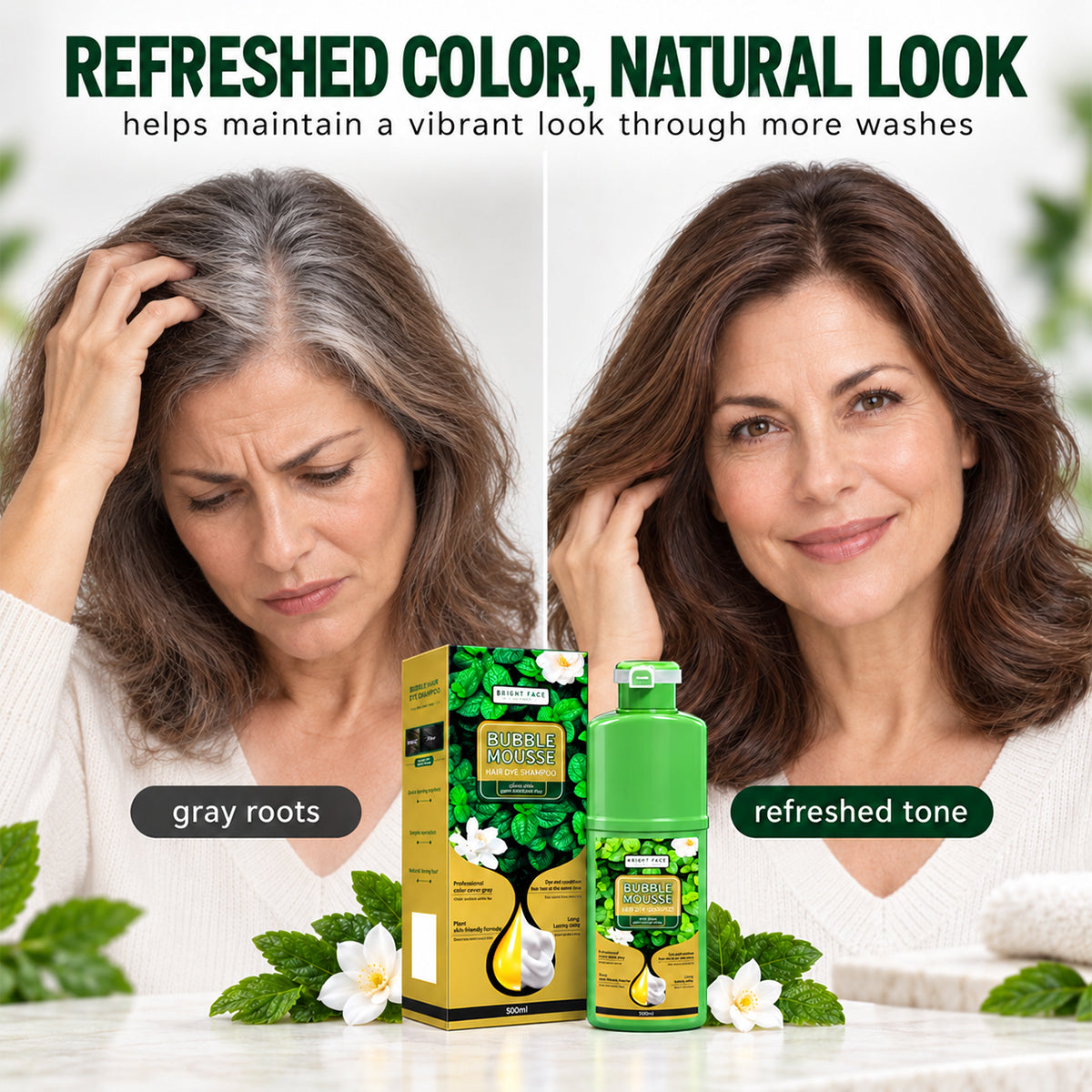 🌿💇‍♀️ Long-Lasting Plant-Based Foam Hair Dye – gentle on sensitive scalps✅